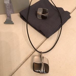 Genuine Emporio Armani Ring and Necklace
